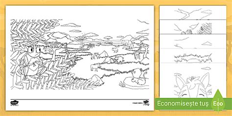Marea aventură a gândăcelului – Desene de colorat