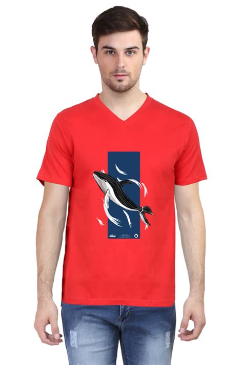 Shokunin Whale unisex V neck by NiSt