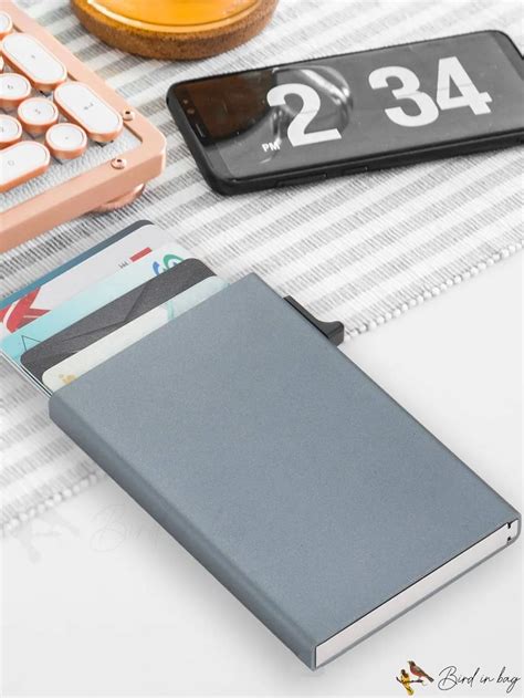 BirdinBag – RFID Metal Mini Credit Card Holder – Black Business Id ...