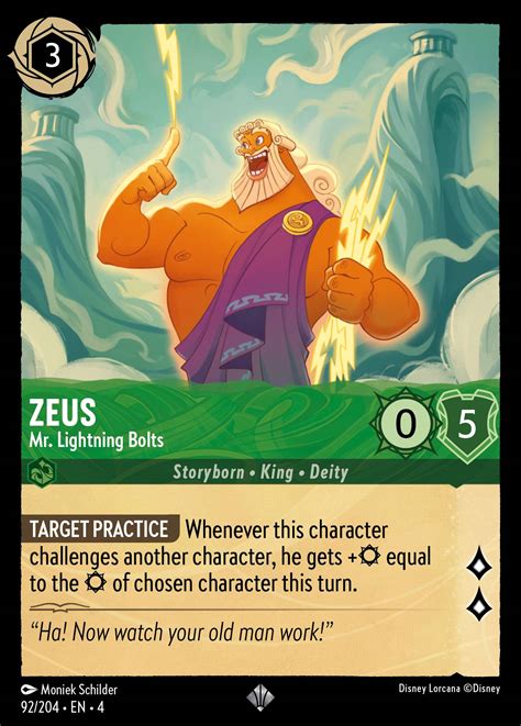 Zeus - Mr. Lightning Bolts Lorcana Card | inkDecks.com