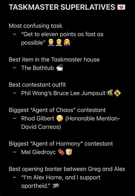 Taskmaster Superlatives! Next up, “Best Prize Task Entry!” : r/taskmaster