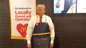 Trump gets lessons on how to make fries at McDonald's