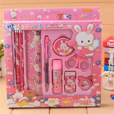 Pingki Kawaii Stationery Kit Set Cute School Supplies – OVEELO