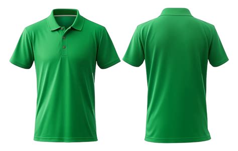 plain green polo t-shirt mockup design. front and back view. generative ...