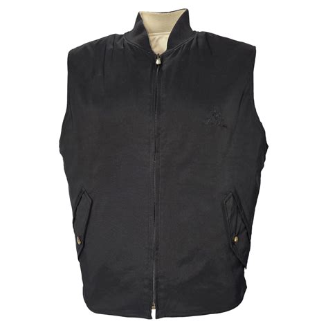 Loro Piana Embroidered Logo Reversible Vest Jacket in Black for Men | Lyst