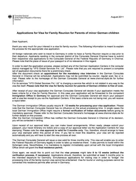 Fillable Online Applications for Visa for Family Reunion for Parents of ...