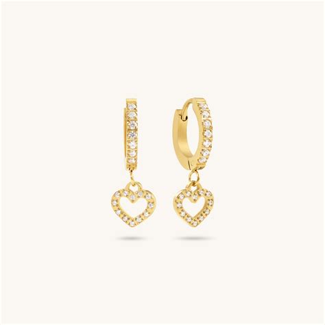 Heart Huggies - 18K Gold Plated – Elinor Jewels