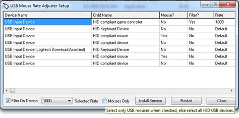 USB Devices Rate Setup 的图像结果