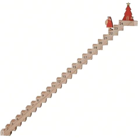 Calendario de cuenta regresiva navideña de madera en forma de escaleras ...