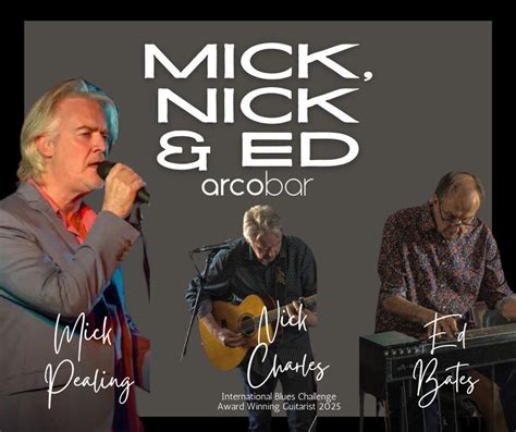 (THREE TABLES LEFT) MICK, NICK & ED Mick Pealing, Nick Charles & Ed ...