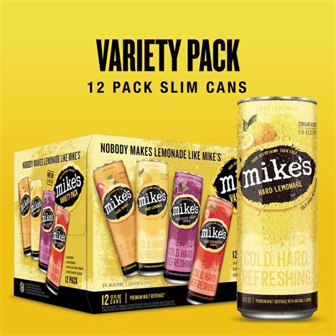Mike's Hard Lemonade Variety Pack, 12 oz cans, 12 pack, includes ...