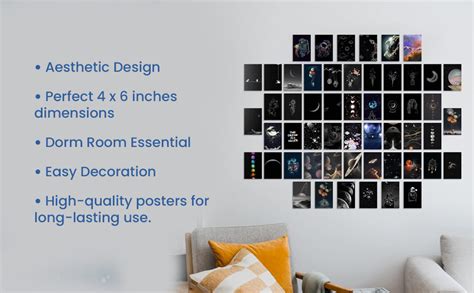 CodersParadise Aesthetic 54 Pcs Space Poster for Room Wall Decor - 4 x ...
