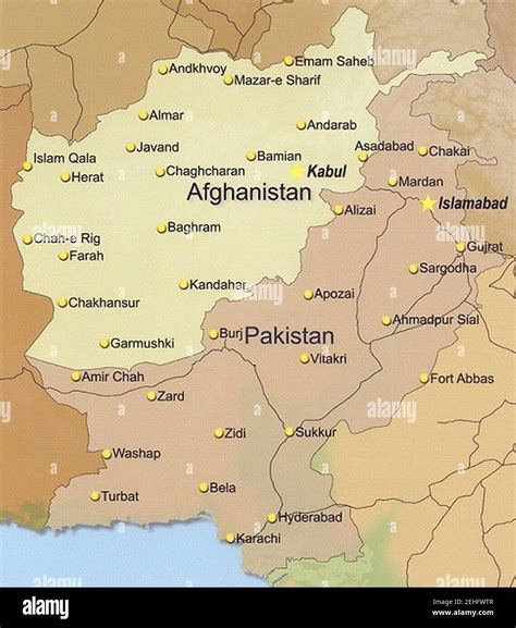 Map of afghanistan and pakistan hi-res stock photography and images - Alamy