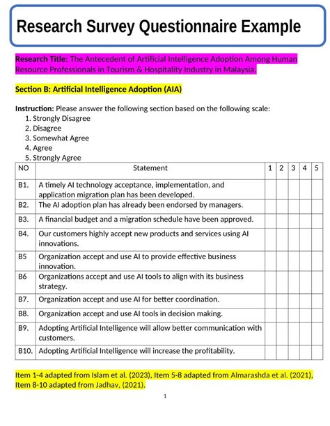 Image result for Example of Research Questionnaire Format