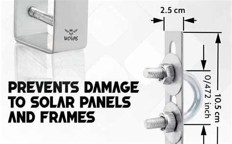 WOVAS Solar Panel Cleaning Hanger Clamp 1/2 Inch, Galvanized Material ...