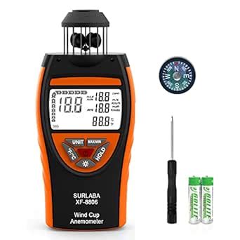 Outdoor Digital Anemometer, 4 Cups Wind Speed Meter 0.7-42m/s High ...