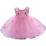 Hopscotch Girls Poly Viscose Lovely Floral Applique Sleeveless Full ...