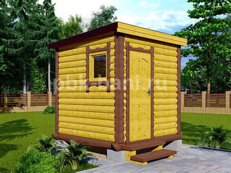 Купить мобильную баню из бруса «Юлианна» 2х2.25 по выгодной цене в Москве