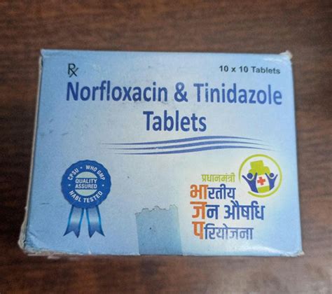 Norfloxacin and Tinidazole (400+600)mg tablets | API GENERIC PHARMACY