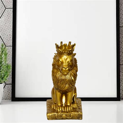 Buy MISS PEACH Antique Lion Showpiece Statue for Home Decor,Front Door ...