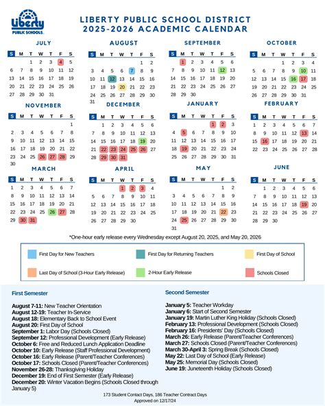 Liberty Public School District Calendar 25-26 Revised [PDF] - EduCounty