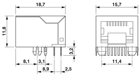 CUC-V04-BU-90 - RJ45 jack insert - 1407408 | Phoenix Contact