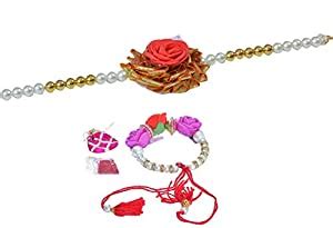Gayakwadsons Designer Bhaiya Bhabhi Rakhi Gift Set with Roli Chawal for ...