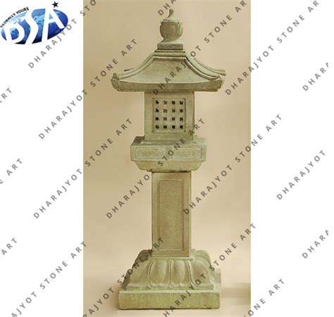 Custom Outdoor Garden Decoration Marble Stone Lamp – Dharajyot Stone Art