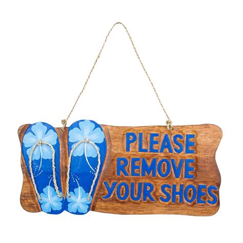Beachcombers Please Remove Your Shoes Flip Flops Sign Welcome Door ...