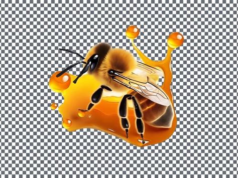 A bee with a honeycomb on its back | Premium AI-generated PSD