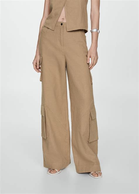 Pantalón cargo algodón - Mujer | MANGO OUTLET España (Península y Baleares)