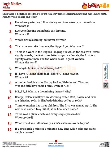 Logic Riddles | PDF