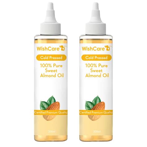 WishCare® Pure Cold Pressed Sweet Almond Oil for Hair and Skin - Combo ...