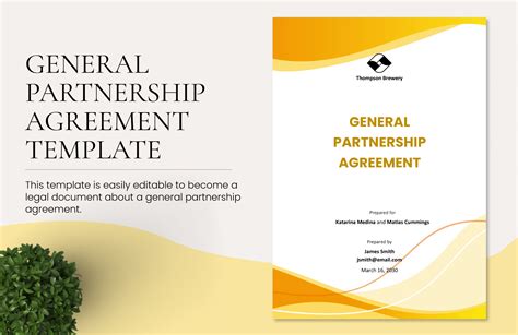General Partnership Agreement Example 的图像结果