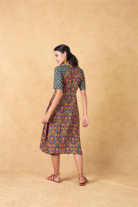 Linda Dress | Mix & Match Printed Dress With Raglan Sleeves | Untung