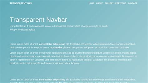 Bootstrap Transparent Navbar Over Image with Logo 的图像结果