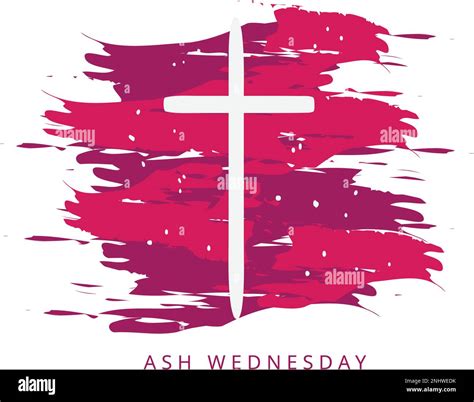 Ash Wednesday Cross Vector Art. Ash Wednesday With Cross, Blessing ...