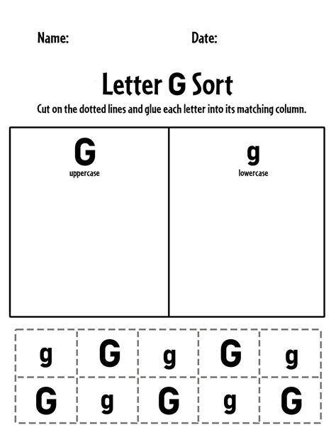 FREE Letter G Worksheets for Preschool! ⋆ The Hollydog Blog | Letter g worksheets, Letter g ...