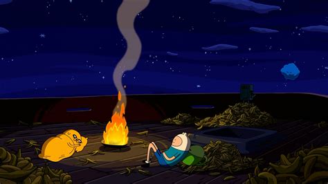 Adventure Time HD Wallpaper: Finn & Jake's Nighttime Campfire Adventure