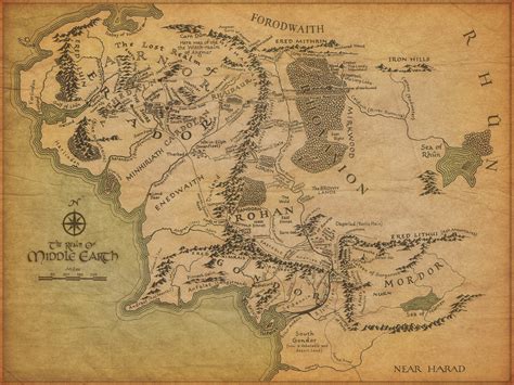 Middle Earth: Label the Map Quiz - By Tolkienite