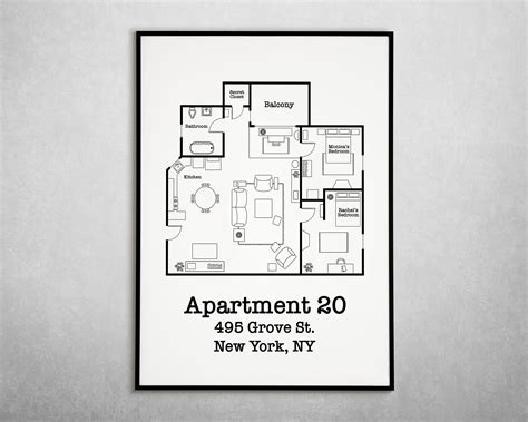 Friends Apartment Floor Plan Chandler and Joey Monica and Rachel ...