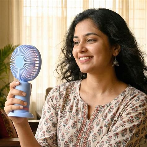 Dual-Use Rechargeable Mini Handheld & Table Fan (1 Pc)– Natation.in
