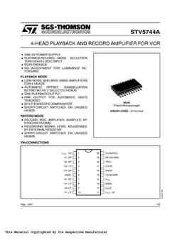 stv5744a PDF datasheet. ALL TRANSISTORS DATASHEET. POWER MOSFET, IGBT ...