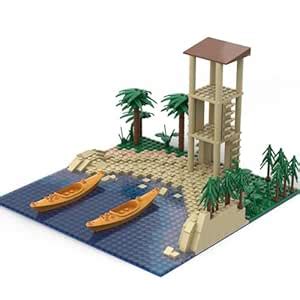 WW2 Military Architecture Building Blocks, Medieval Island Beach ...