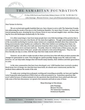 Fillable Online The Samaritan Foundation Information Package Fax Email ...