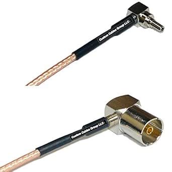3 feet RG316 CRC9 Male Angle to DVB Pal Female Angle RF Pigtail Coaxial ...