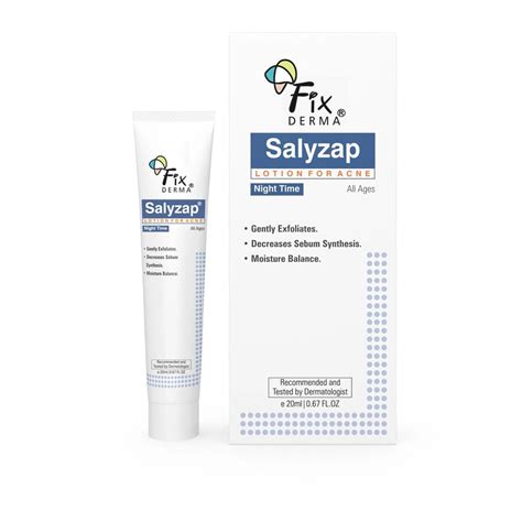 Fixderma Salyzap Lotion Night time, with Salicylic Acid Helps in Moist ...