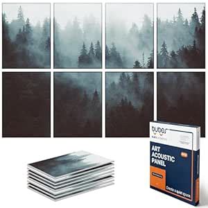 BUBOS 8 Pack Art Acoustic Panels Soundproof Wall Panel,47.2X31.4 Inches ...