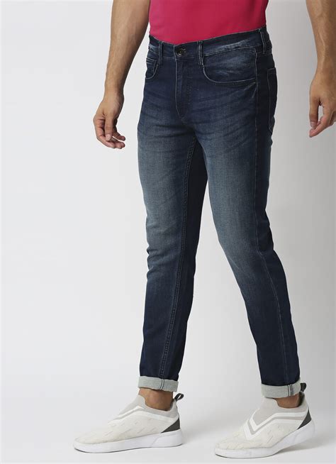 CHINOX Mid Rise Jeans, Dark Used Knitted Denim | Pepe Jeans India