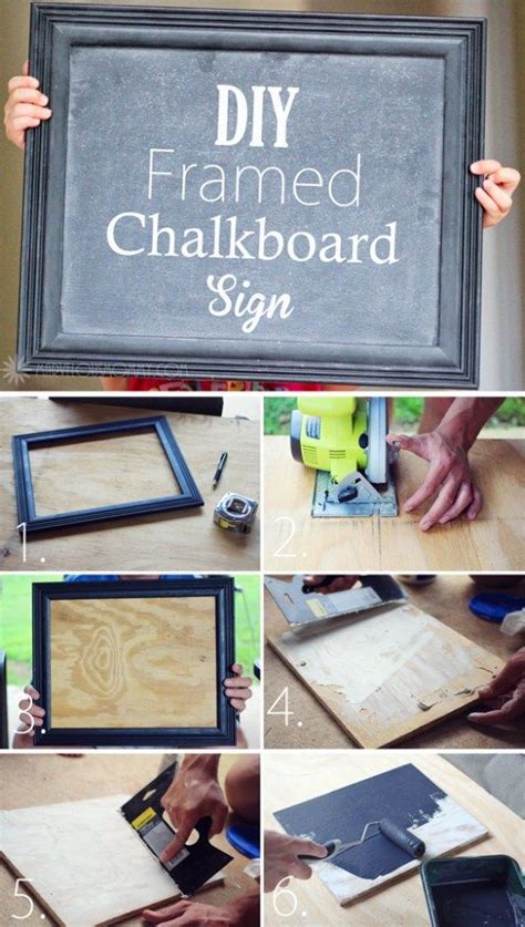 How to Make a Chalkboard Sign Using a Frame 的图像结果